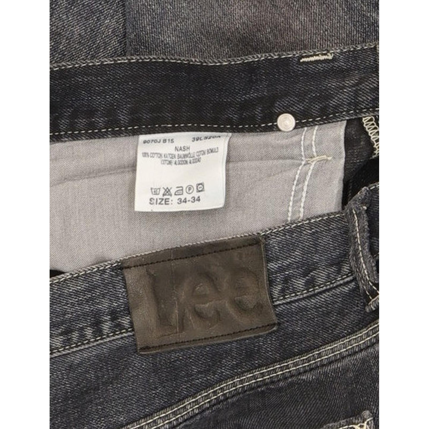 Lee Nash Men Blue Straight Regular Jeans W34 L32