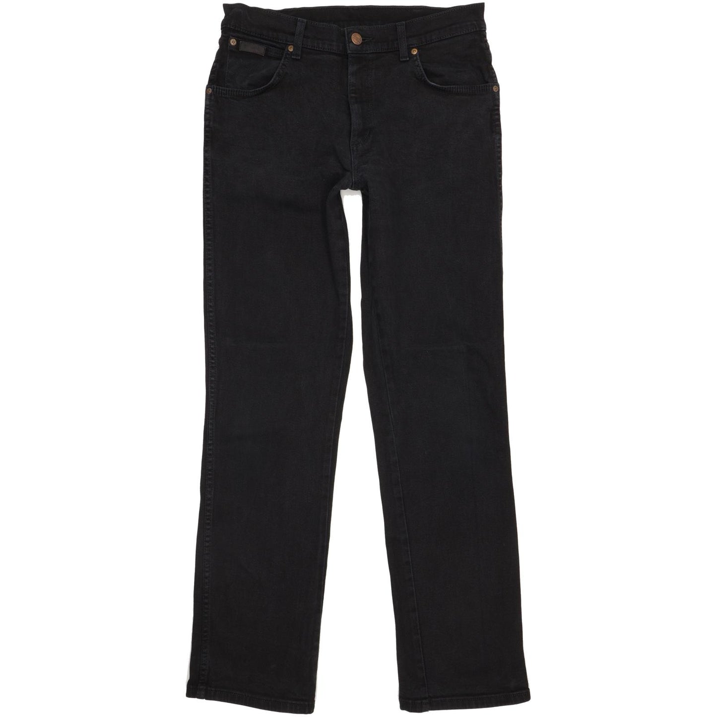 Wrangler Texas Men Black Straight Regular Stretch Jeans W33 L33