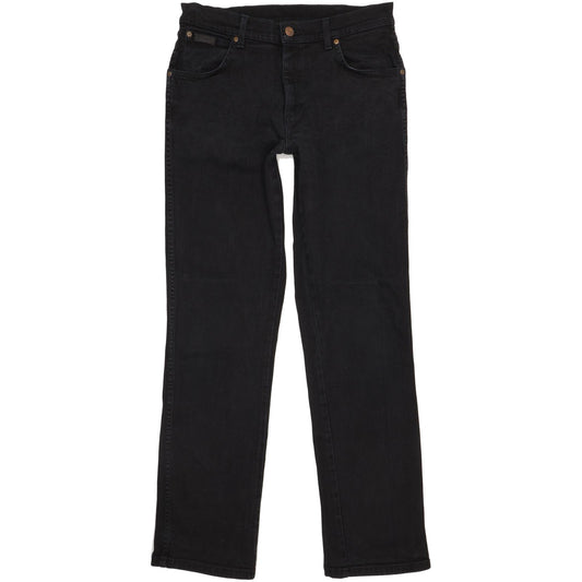 Wrangler Texas Men Black Straight Regular Stretch Jeans W33 L33