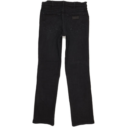 Wrangler Texas Men Black Straight Regular Stretch Jeans W33 L33