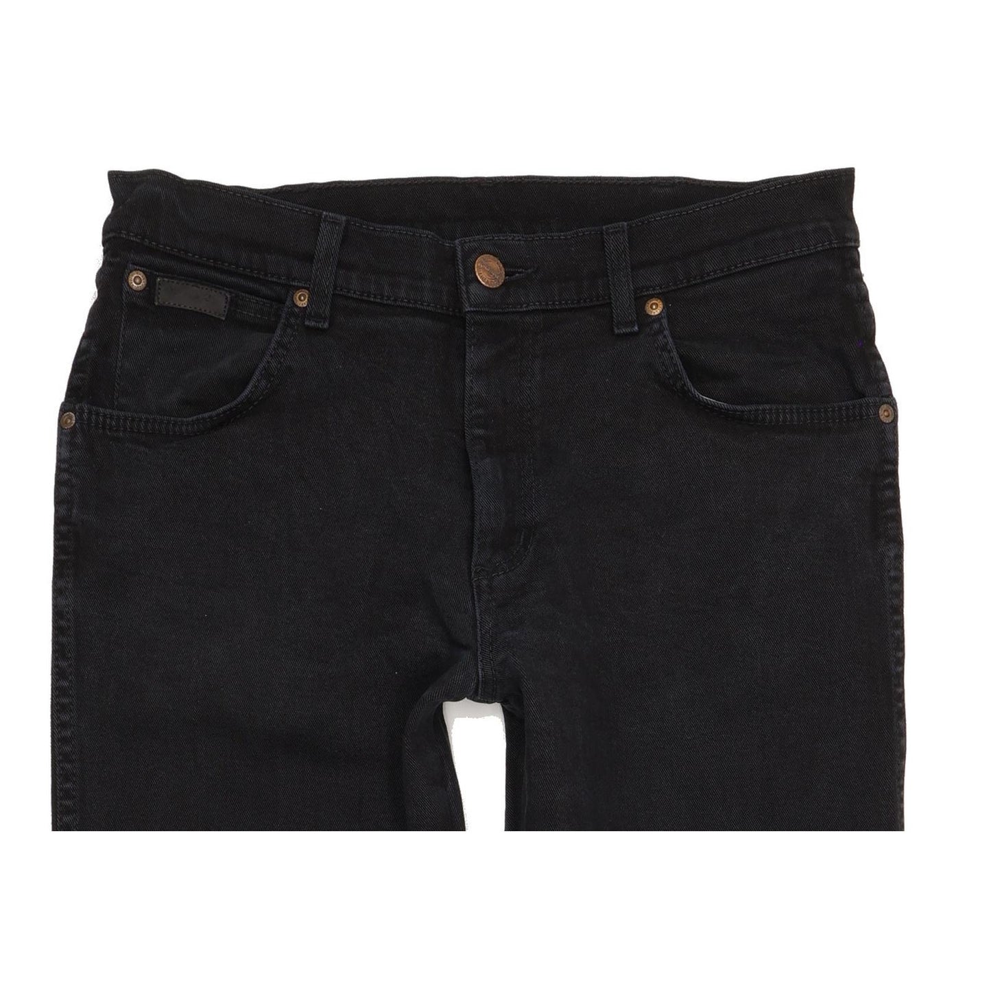 Wrangler Texas Men Black Straight Regular Stretch Jeans W33 L33