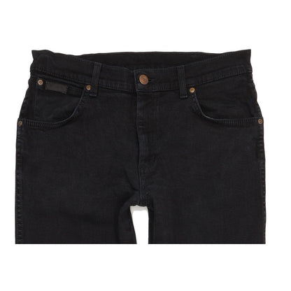 Wrangler Texas Men Black Straight Regular Stretch Jeans W33 L33