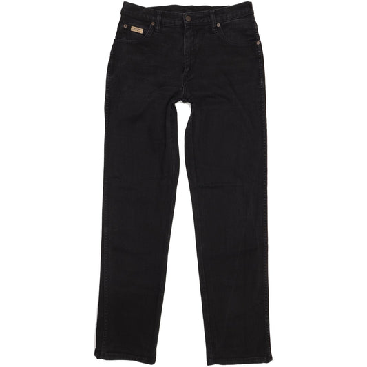 Wrangler Texas Men Black Straight Regular Stretch Jeans W32 L34