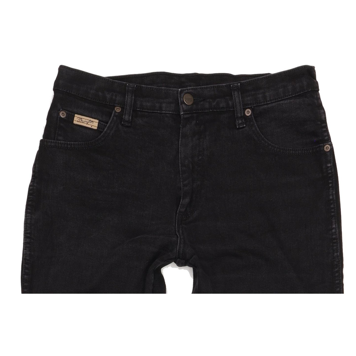 Wrangler Texas Men Black Straight Regular Stretch Jeans W32 L34