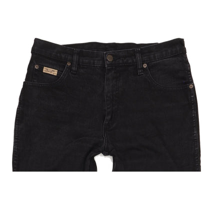 Wrangler Texas Men Black Straight Regular Stretch Jeans W32 L34