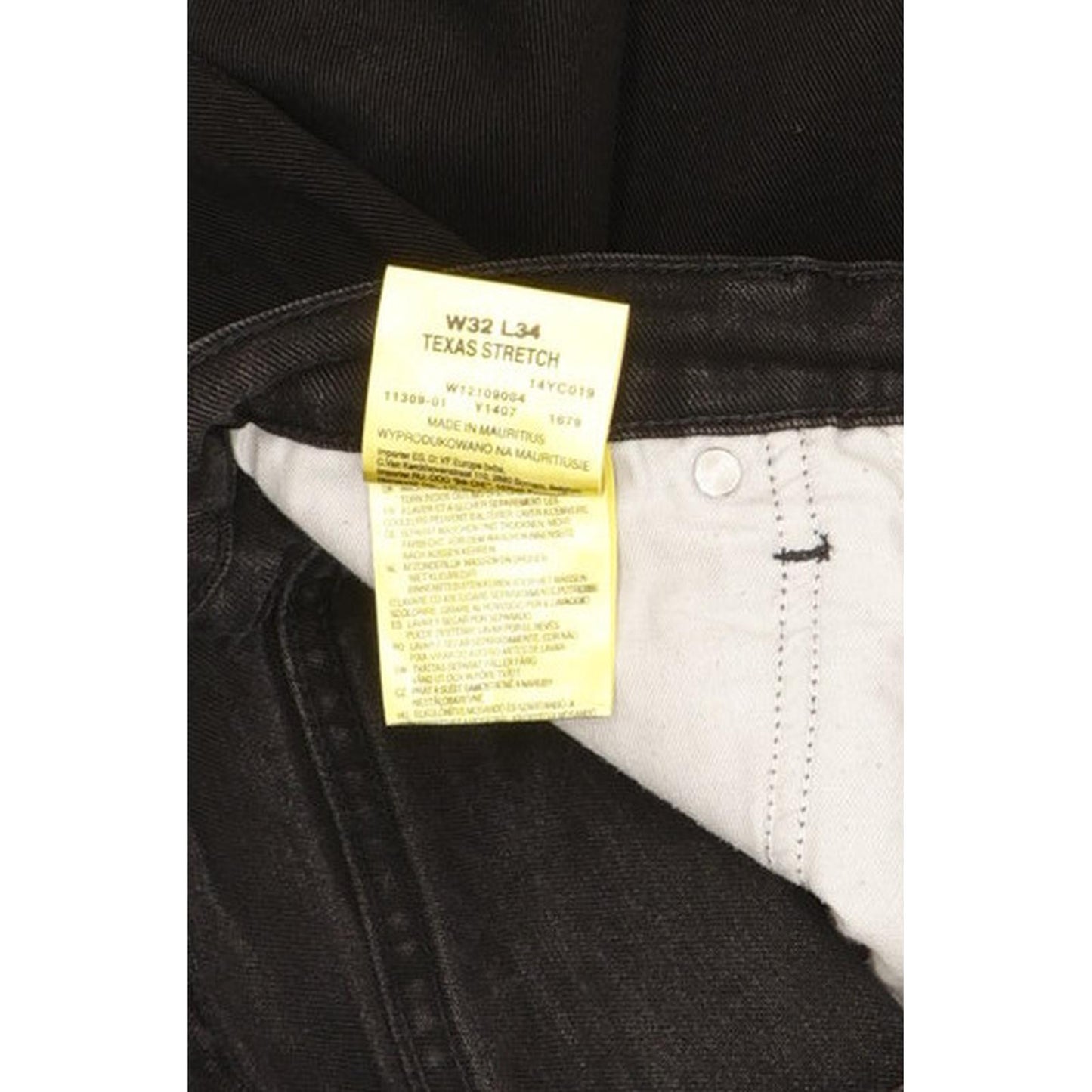 Wrangler Texas Men Black Straight Regular Stretch Jeans W32 L34