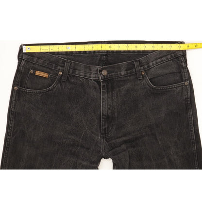 Wrangler Men Black Bootcut Regular Jeans W37 L31