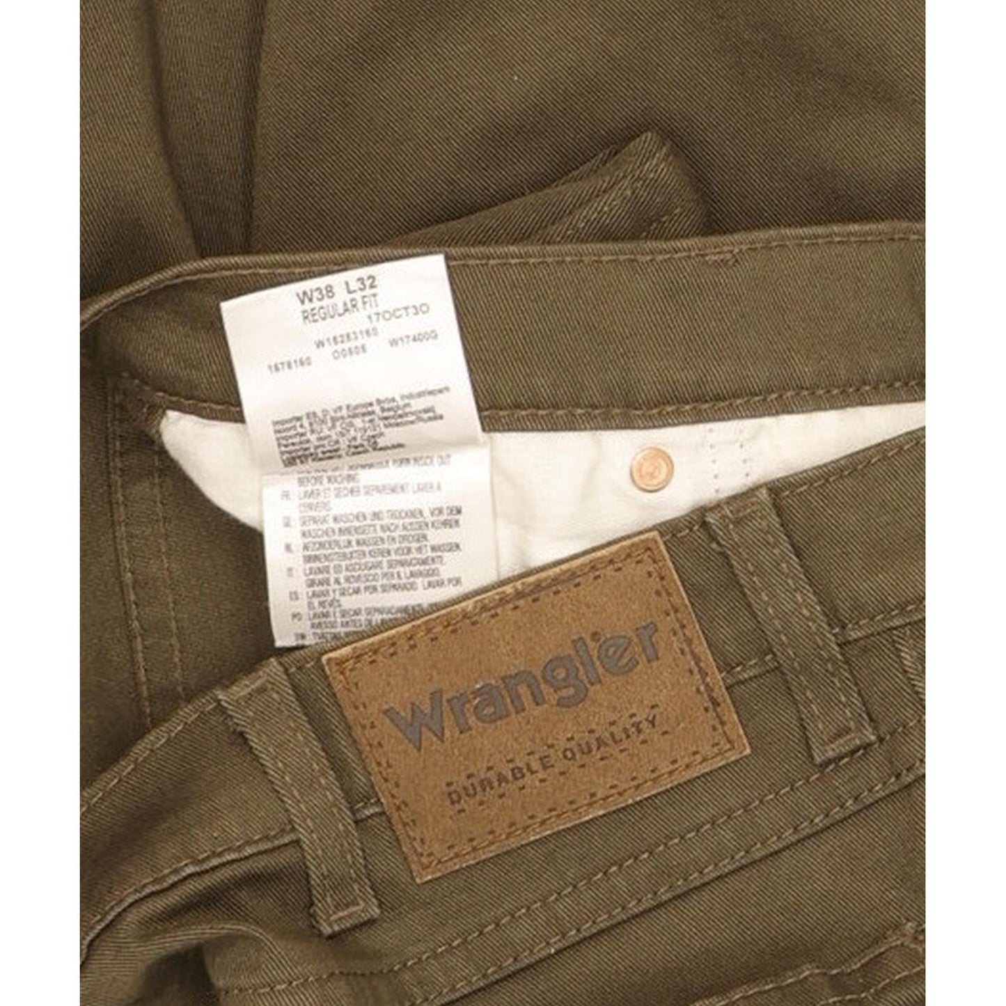 Wrangler Men Green Straight Regular Stretch Jeans W38 L32