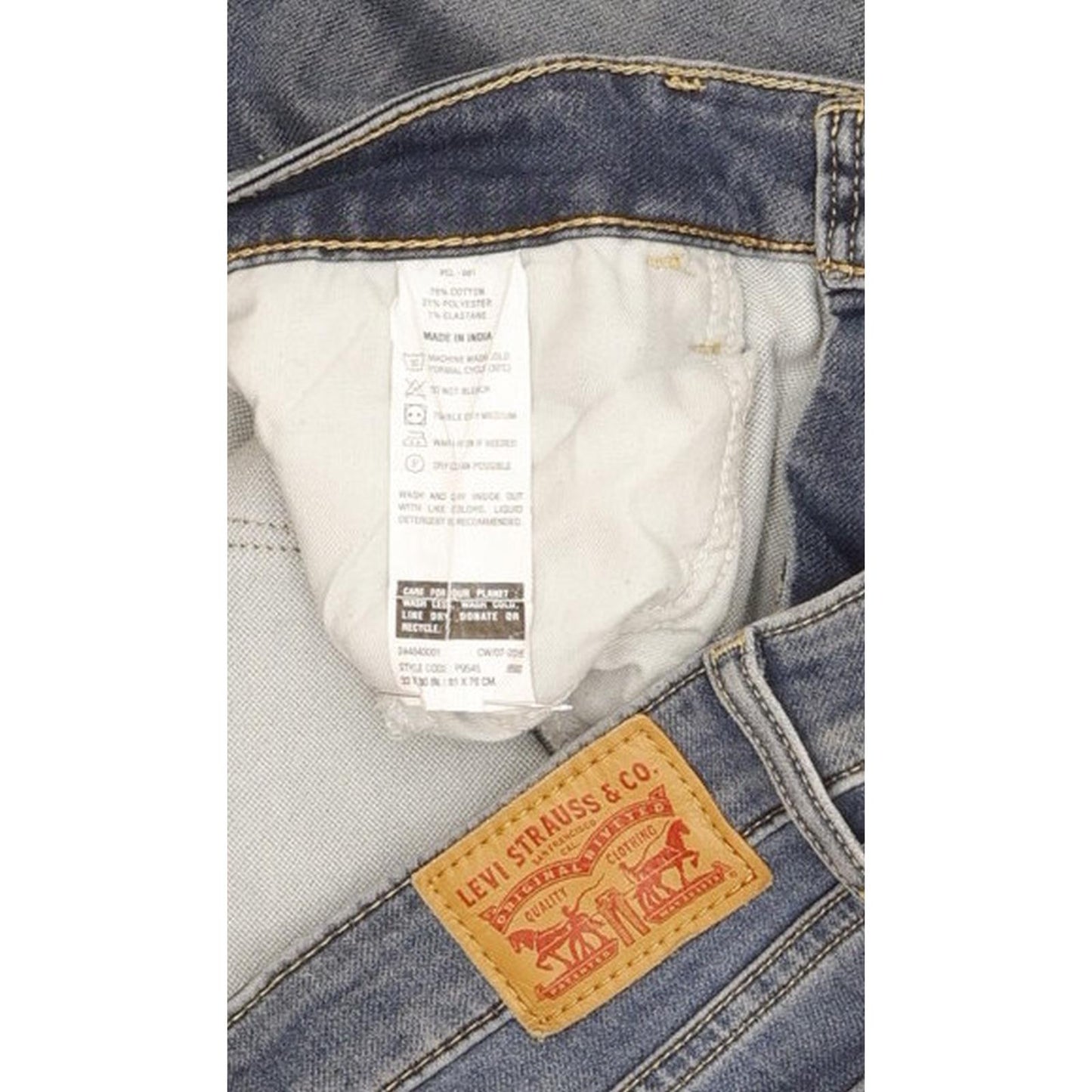 Levi's 711 Women Blue Skinny Slim Stretch Jeans W32 L30
