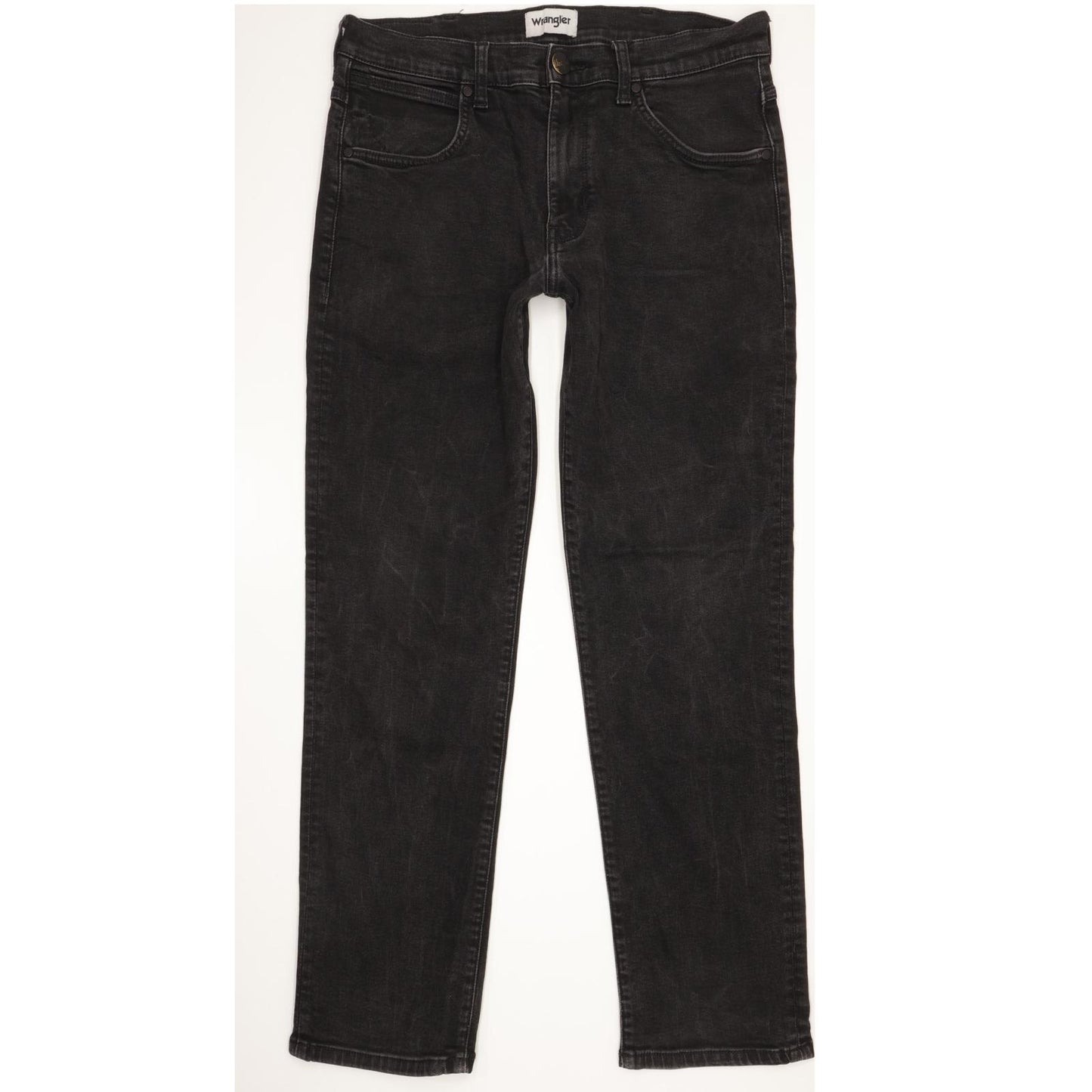 Wrangler Arizona Men Black Straight Regular Stretch Jeans W32 L30