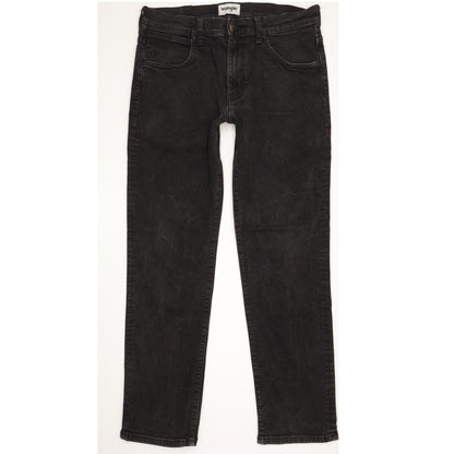 Wrangler Arizona Men Black Straight Regular Stretch Jeans W32 L30