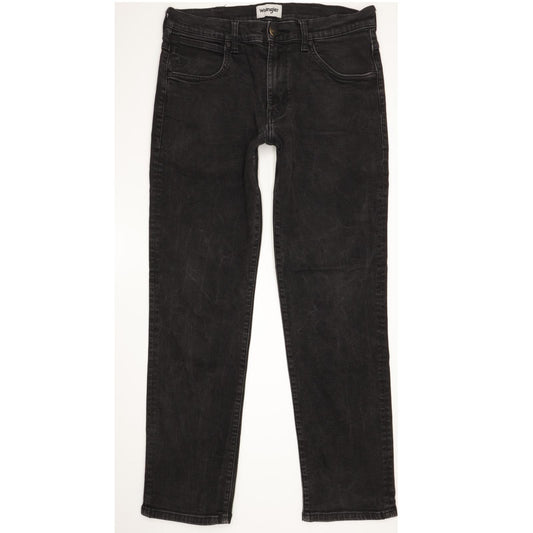 Wrangler Arizona Men Black Straight Regular Stretch Jeans W32 L30