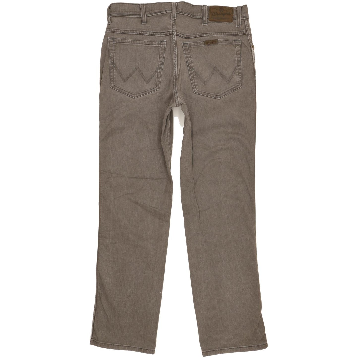 Wrangler Durable Quality Men Grey Straight Regular Stretch Jeans W34 L32