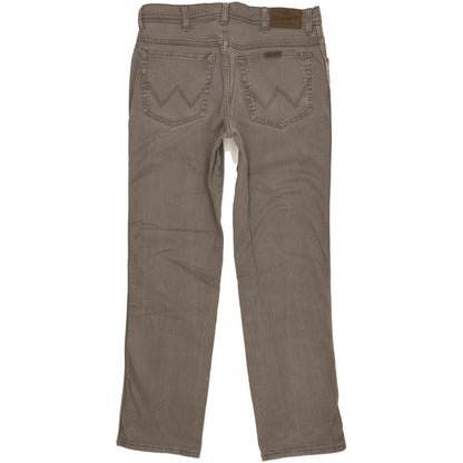 Wrangler Durable Quality Men Grey Straight Regular Stretch Jeans W34 L32