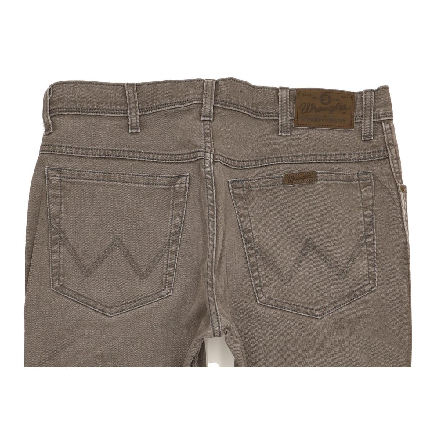 Wrangler Durable Quality Men Grey Straight Regular Stretch Jeans W34 L32