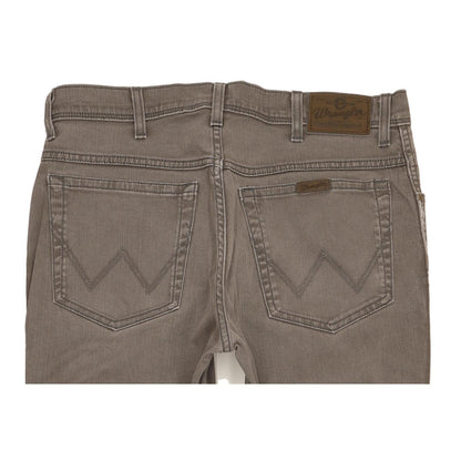 Wrangler Durable Quality Men Grey Straight Regular Stretch Jeans W34 L32