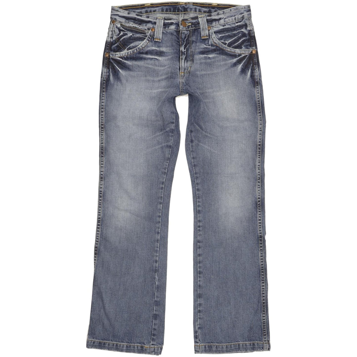 Wrangler Dayton Men Blue Bootcut Slim Jeans W30 L32