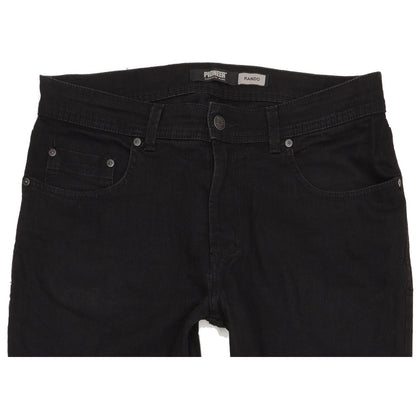 Pioneer Rando Men Black Straight Regular Stretch Jeans W33 L30