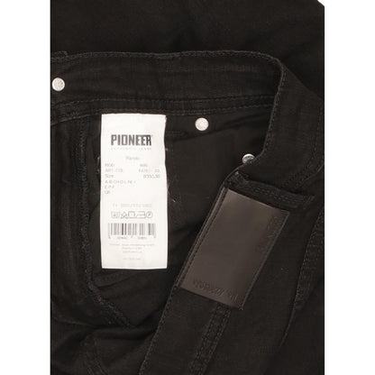 Pioneer Rando Men Black Straight Regular Stretch Jeans W33 L30