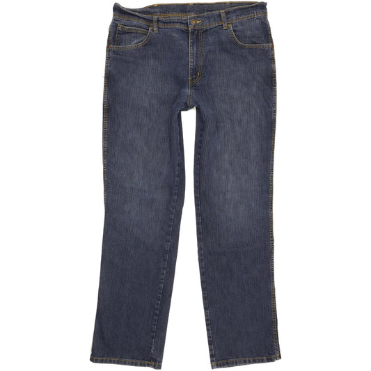 Wrangler Men Blue Straight Regular Stretch Jeans W36 L32