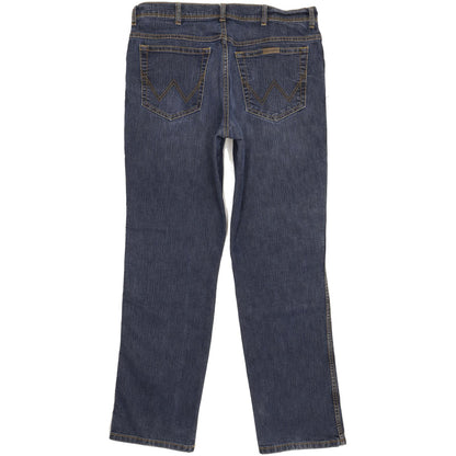 Wrangler Men Blue Straight Regular Stretch Jeans W36 L32