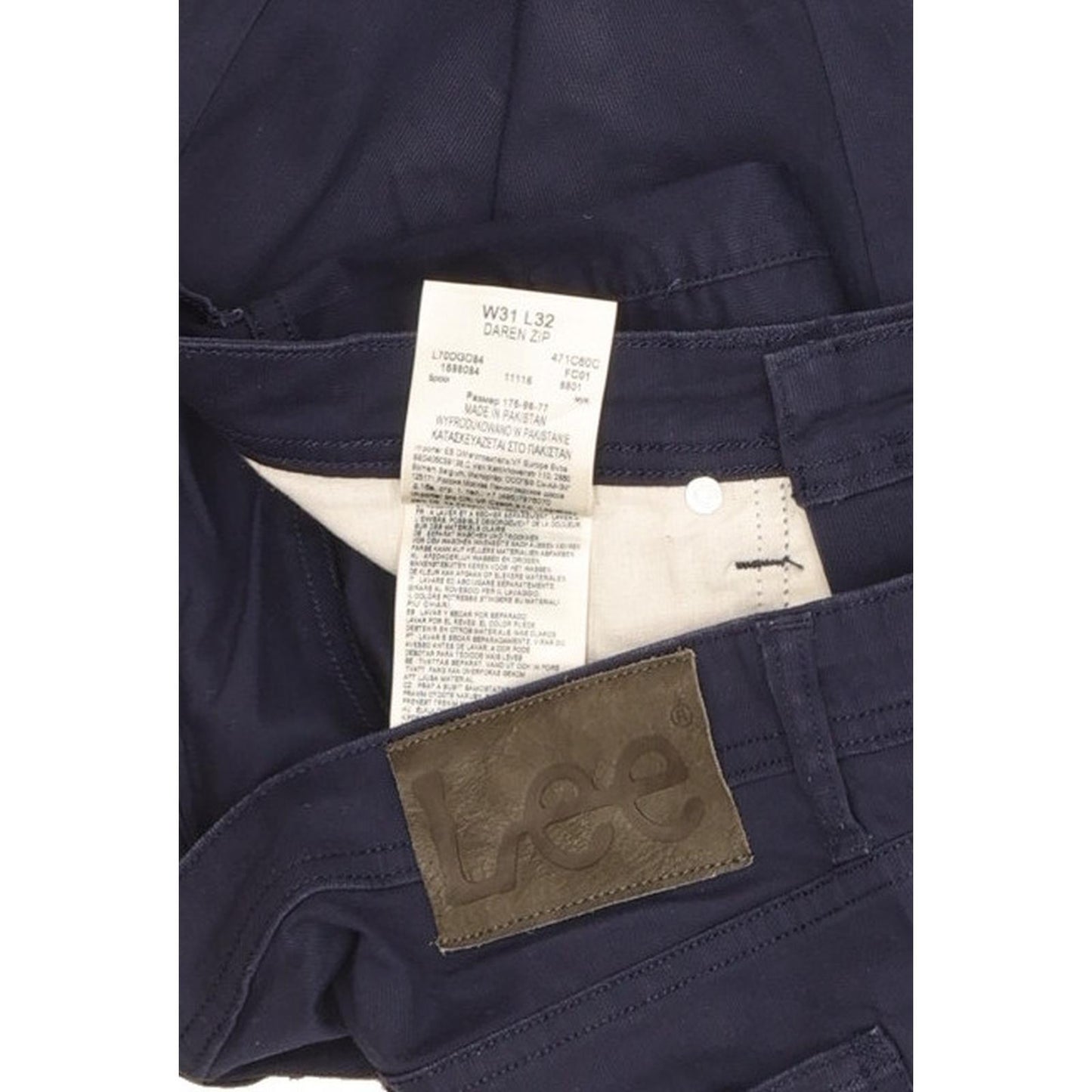 Lee Daren Men Navy Straight Slim Stretch Jeans W31 L28