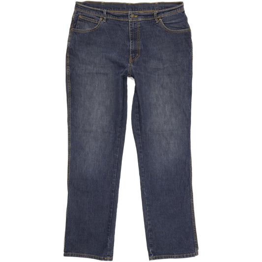 Wrangler Men Blue Straight Regular Stretch Jeans W38 L32