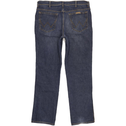 Wrangler Men Blue Straight Regular Stretch Jeans W38 L32