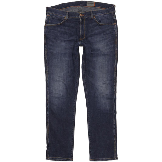 Wrangler Greensboro Men Blue Straight Regular Stretch Jeans W36 L34