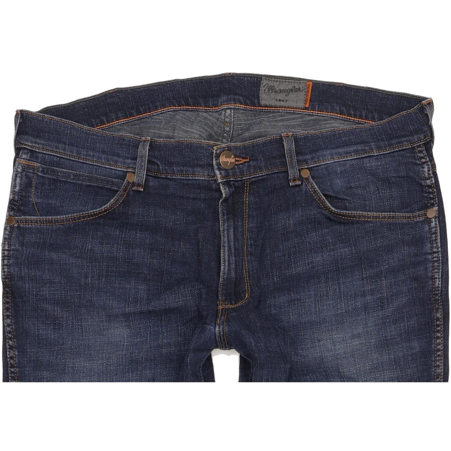 Wrangler Greensboro Men Blue Straight Regular Stretch Jeans W36 L34