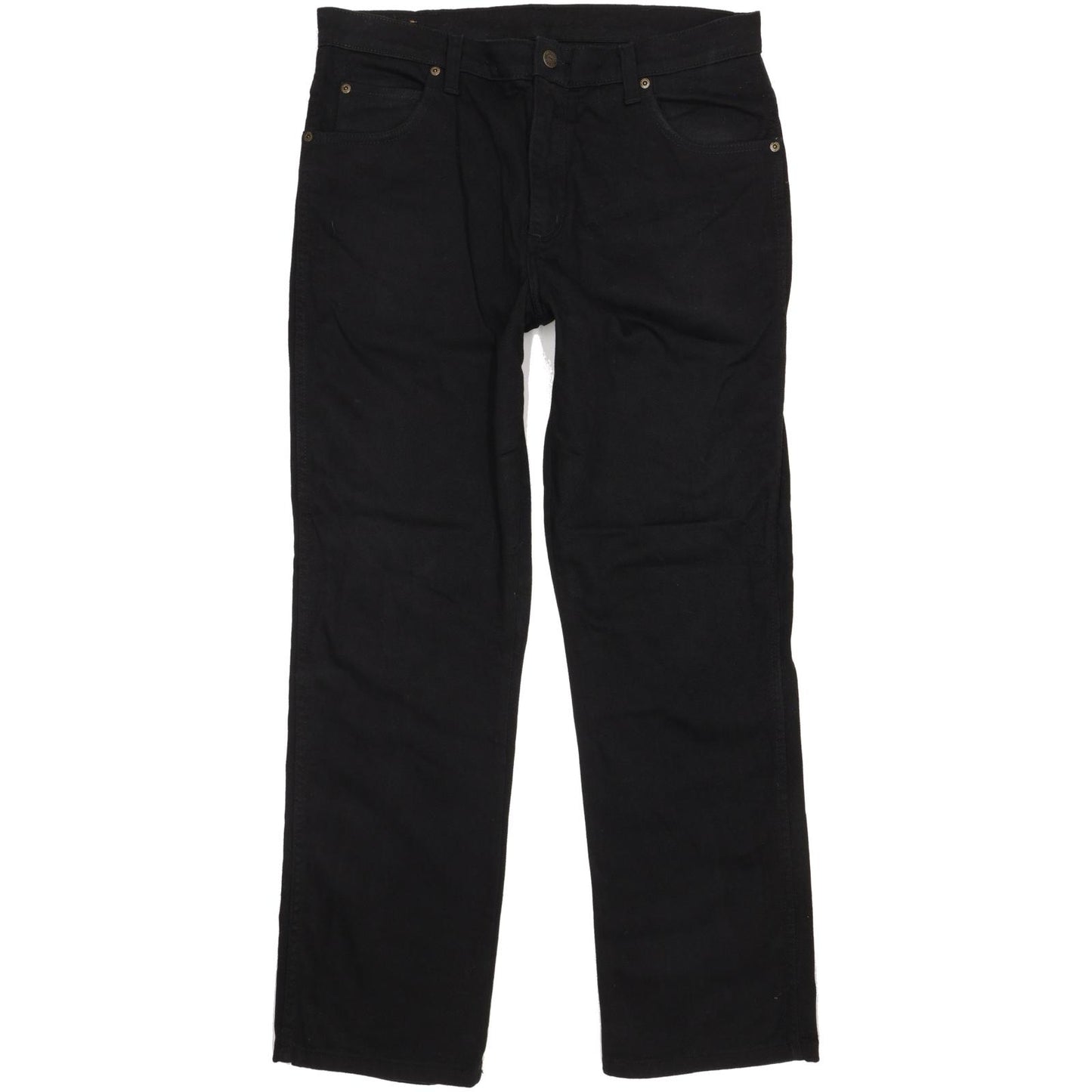 Wrangler Durable Quality Men Black Straight Regular Stretch Jeans W36 L32