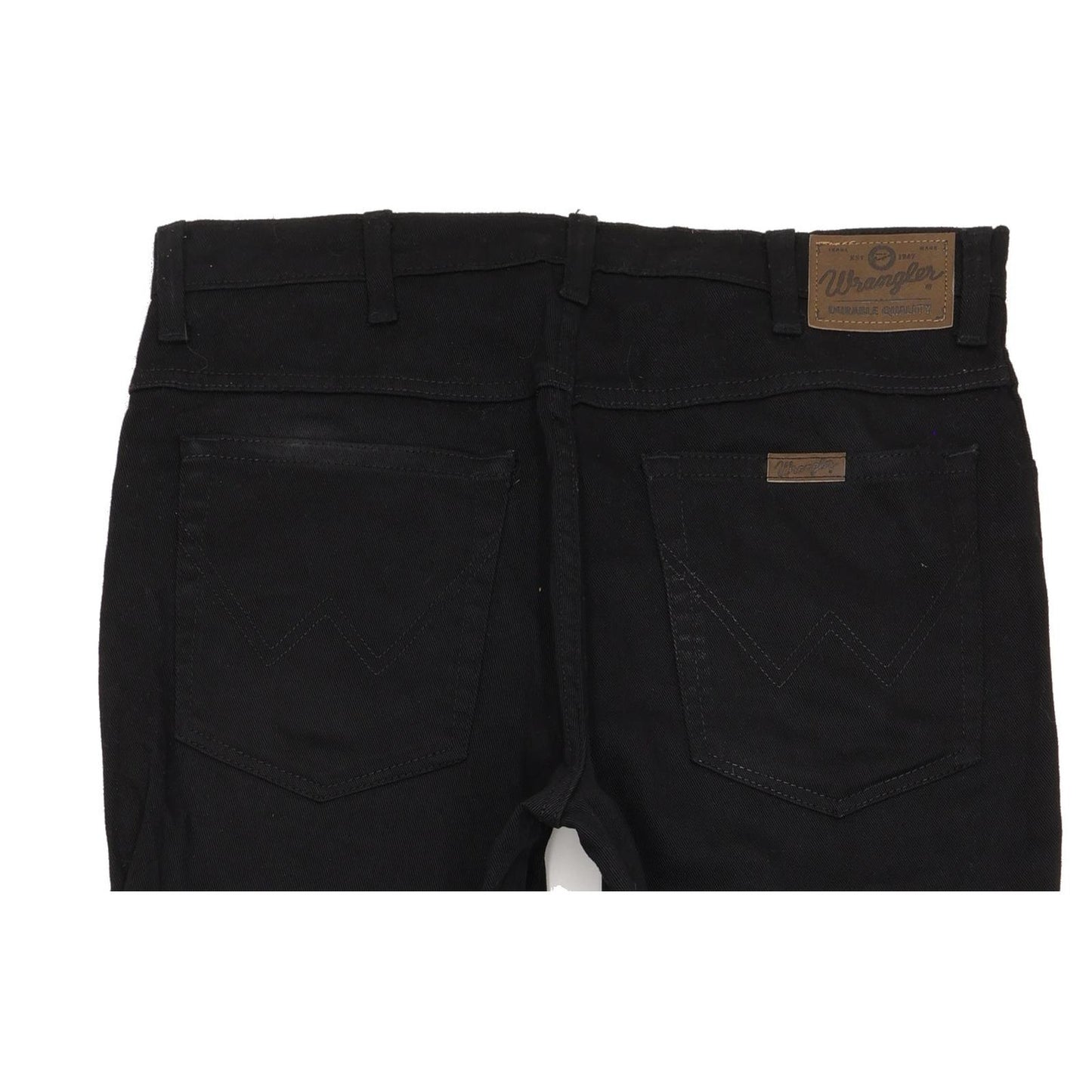 Wrangler Durable Quality Men Black Straight Regular Stretch Jeans W36 L32