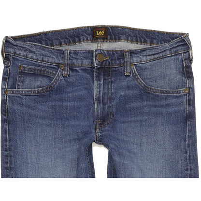 Lee Daren Men Blue Straight Slim Stretch Jeans W32 L32