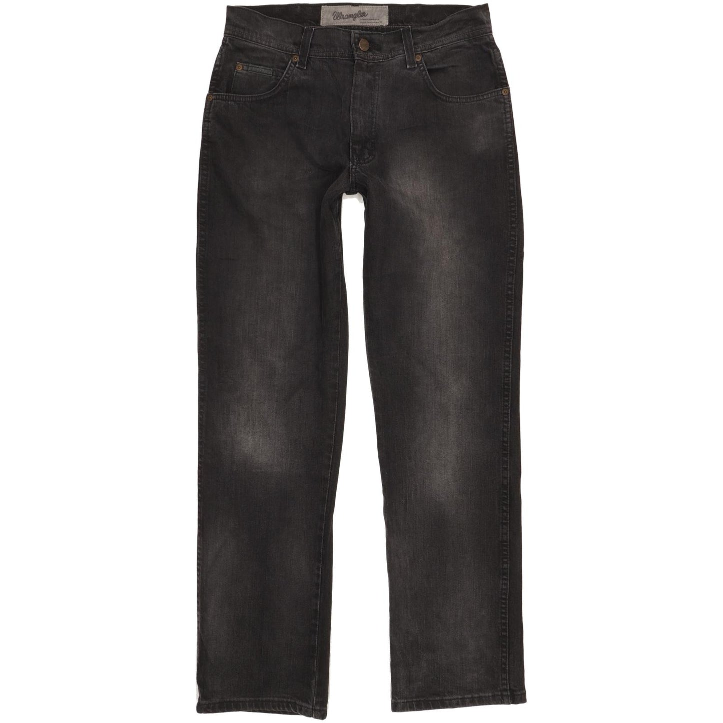Wrangler Texas Men Black Straight Regular Stretch Jeans W32 L32