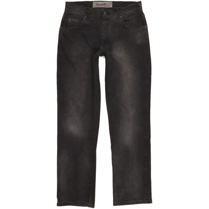Wrangler Texas Men Black Straight Regular Stretch Jeans W32 L32