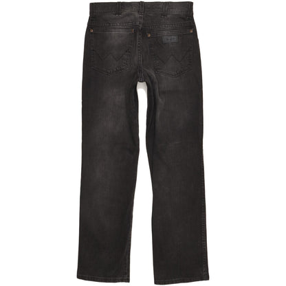 Wrangler Texas Men Black Straight Regular Stretch Jeans W32 L32
