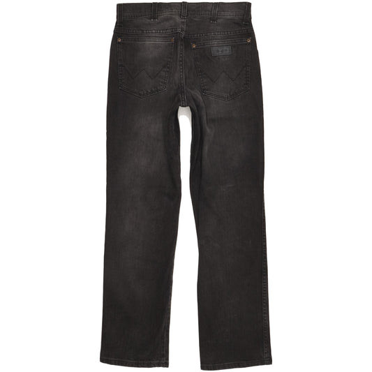Wrangler Texas Men Black Straight Regular Stretch Jeans W32 L32