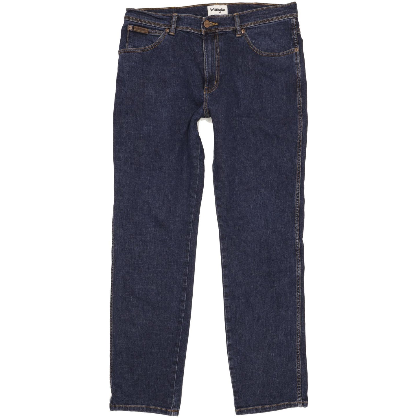 Wrangler Texas Men Blue Straight Slim Stretch Jeans W35 L32