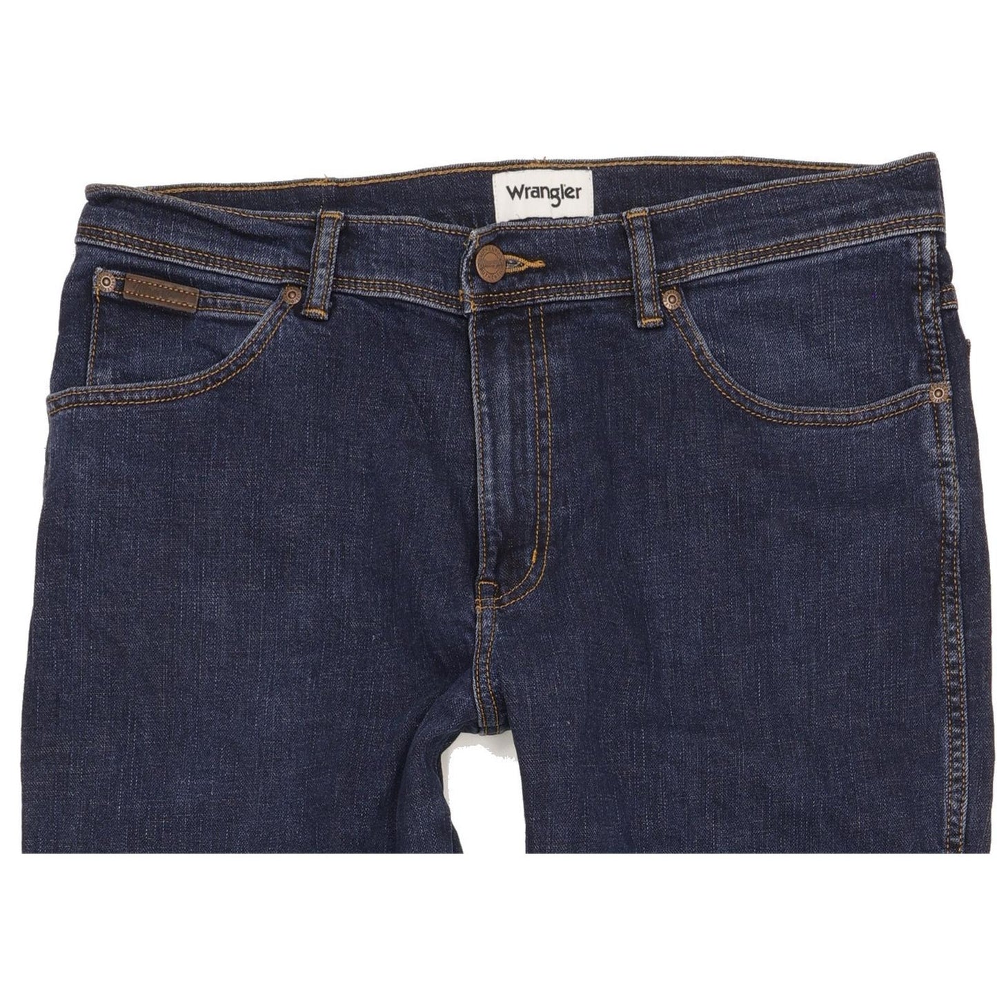 Wrangler Texas Men Blue Straight Slim Stretch Jeans W35 L32