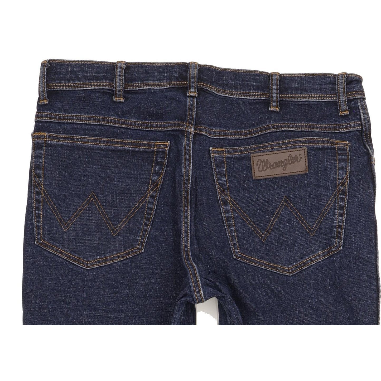 Wrangler Texas Men Blue Straight Slim Stretch Jeans W35 L32