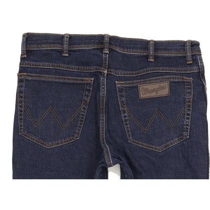 Wrangler Texas Men Blue Straight Slim Stretch Jeans W35 L32