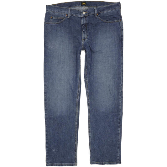 Lee Men Blue Straight Regular Stretch Jeans W38 L32