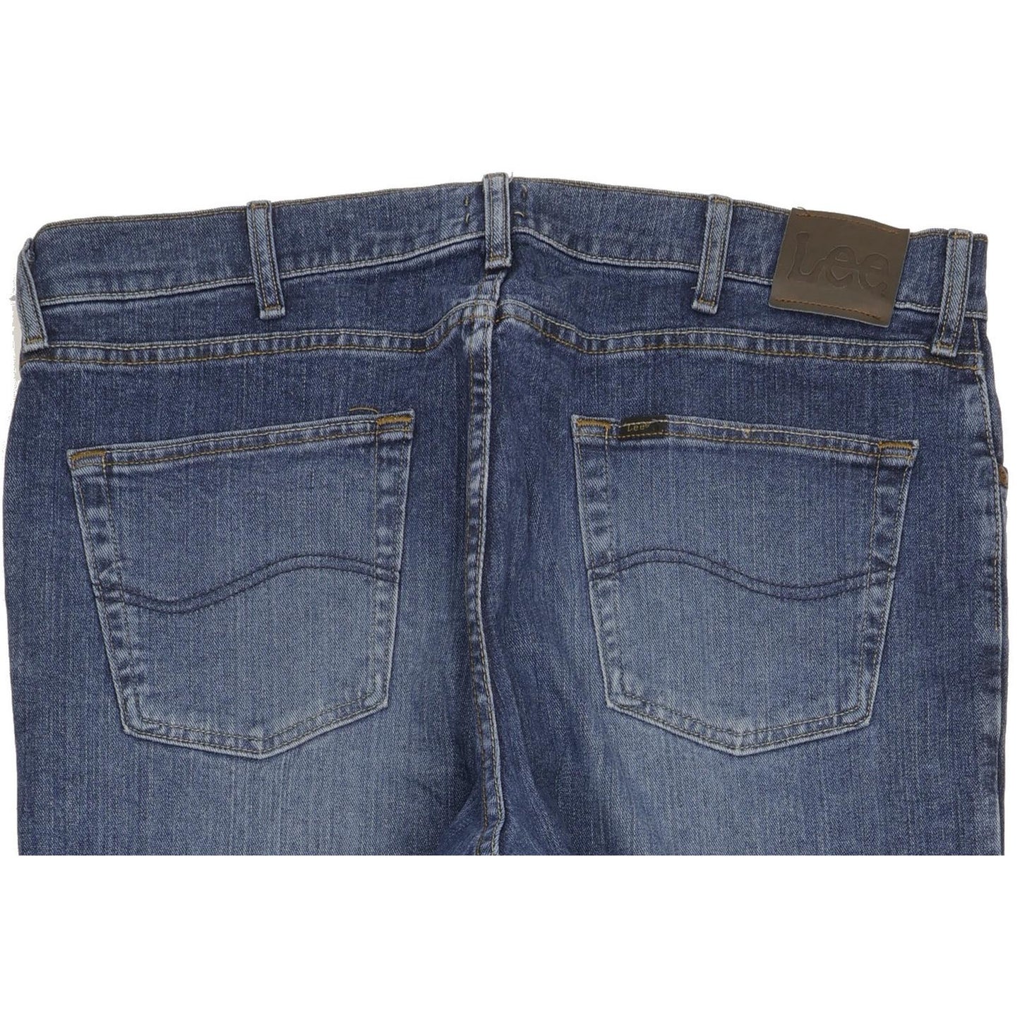 Lee Men Blue Straight Regular Stretch Jeans W38 L32