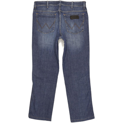 Wrangler Texas Men Blue Straight Regular Stretch Jeans W36 L30