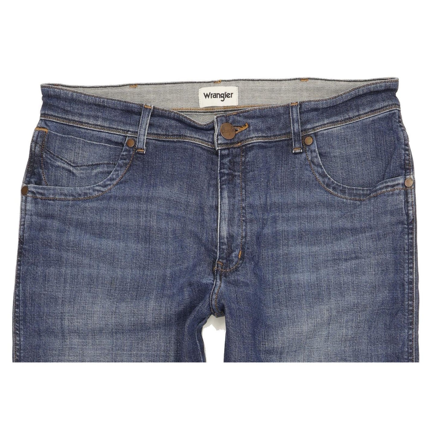 Wrangler Texas Men Blue Straight Regular Stretch Jeans W36 L30