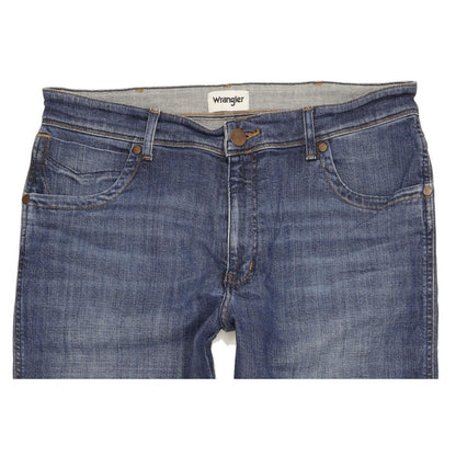 Wrangler Texas Men Blue Straight Regular Stretch Jeans W36 L30