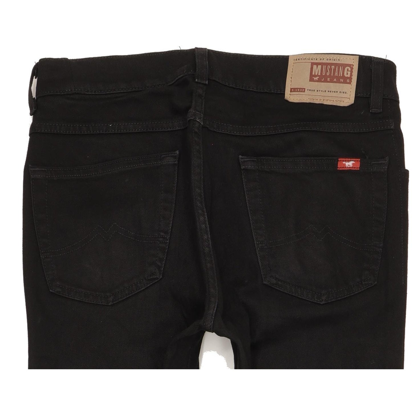 Mustang Men Black Straight Regular Stretch Jeans W30 L29