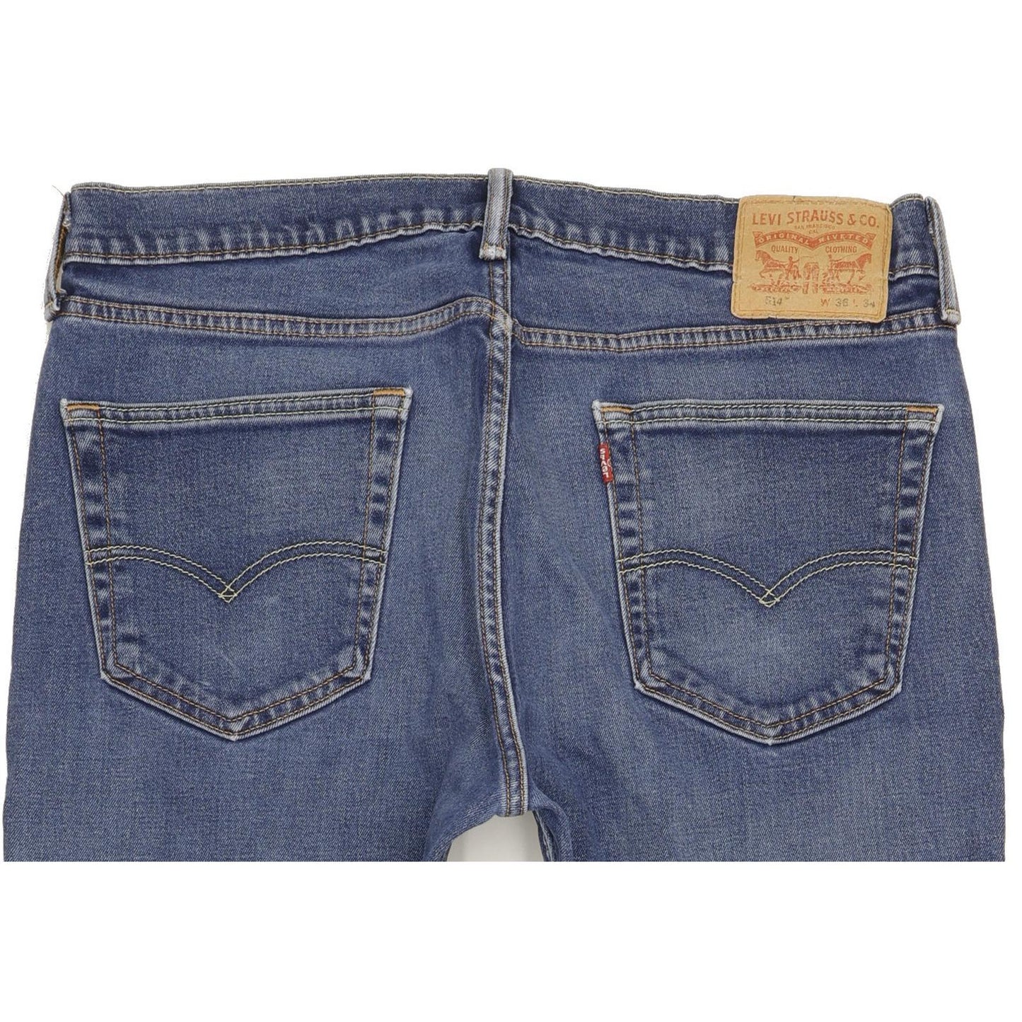 Levi's 514 Men Blue Straight Slim Stretch Jeans W36 L33