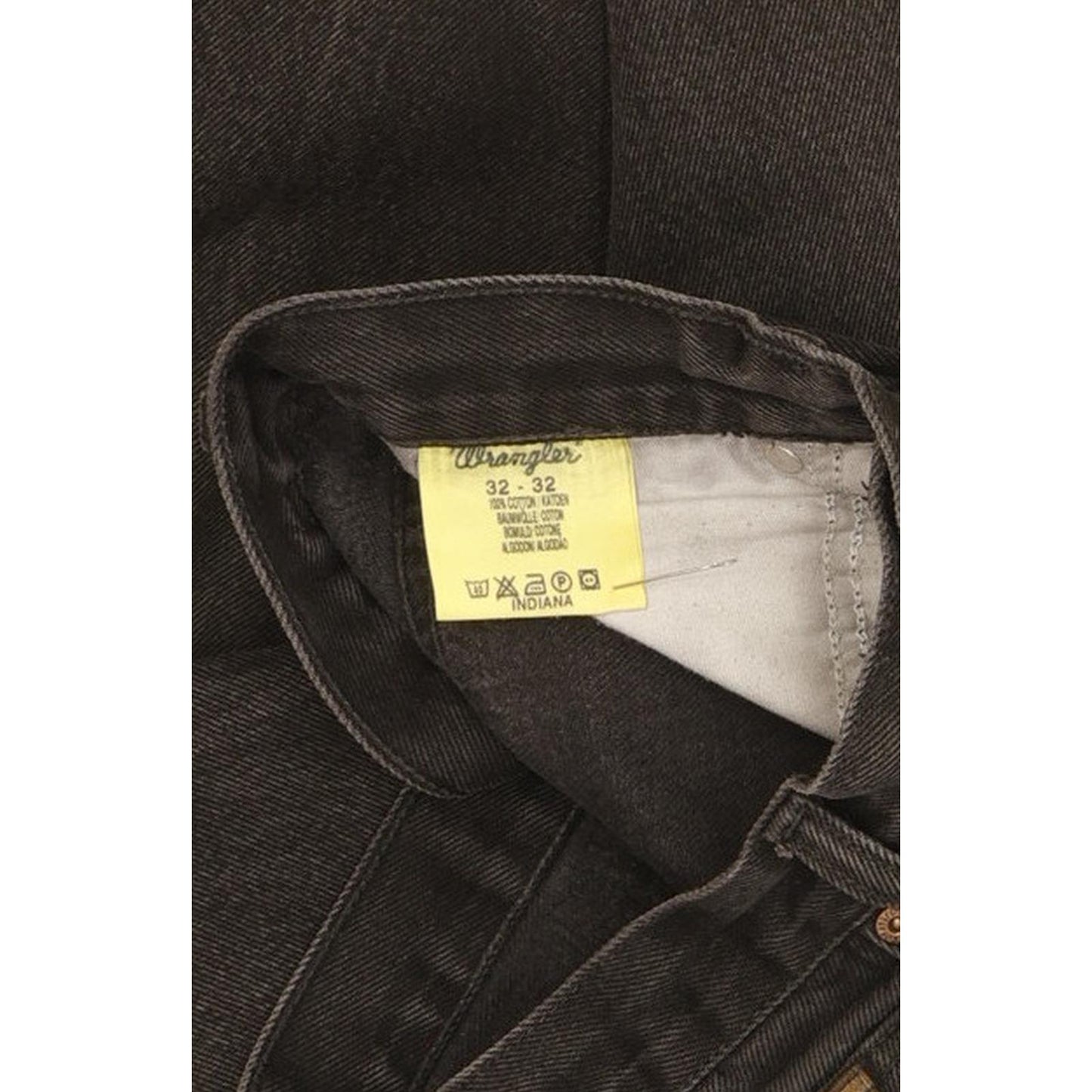 Wrangler Indiana Men Black Straight Regular Jeans W31 L30