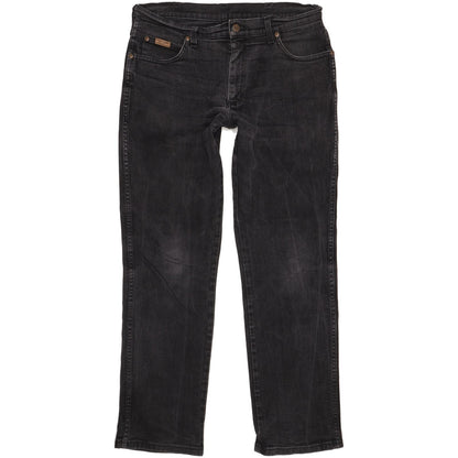 Wrangler Texas Men Black Straight Regular Stretch Jeans W34 L31